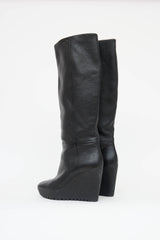 Gucci Leather Wedge Boot