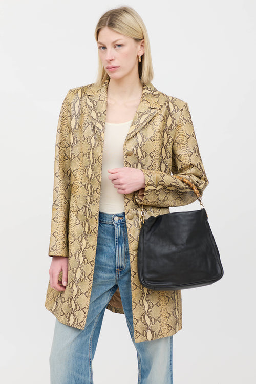 Gucci Leather Bamboo Shoulder Bag