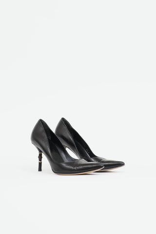 Gucci Malibu Bamboo Heel Pump