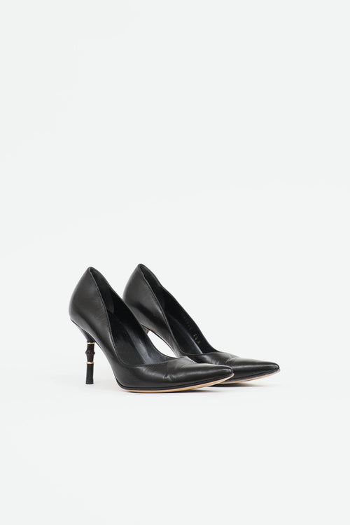 Gucci Malibu Bamboo Heel Pump