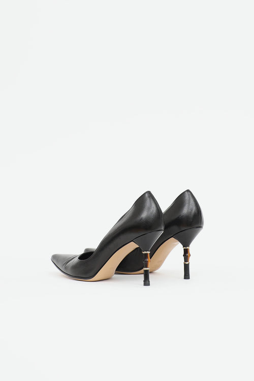 Gucci Malibu Bamboo Heel Pump