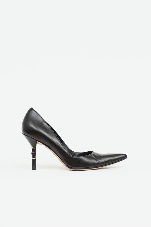 Gucci Malibu Bamboo Heel Pump
