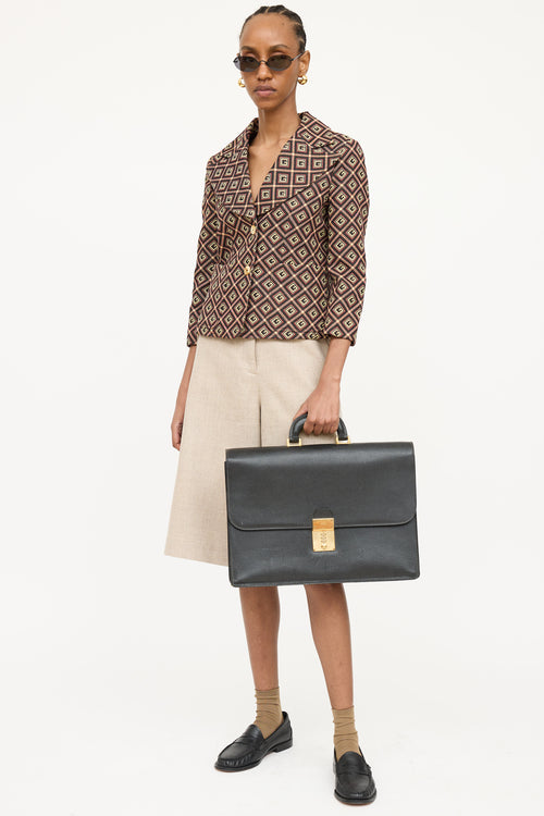 Gucci Vintage Combination Lock Brief Case