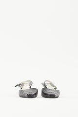 Gucci Black Leather Brogue Mule