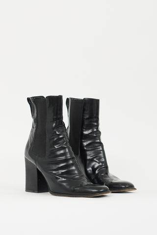 Gucci Black Leather Chelsea Ankle Boot