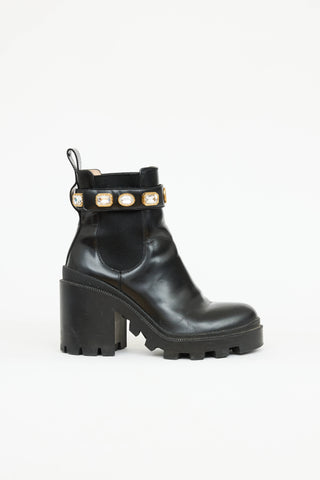 Gucci Crystal Combat Boot