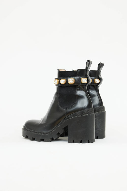 Gucci Crystal Combat Boot