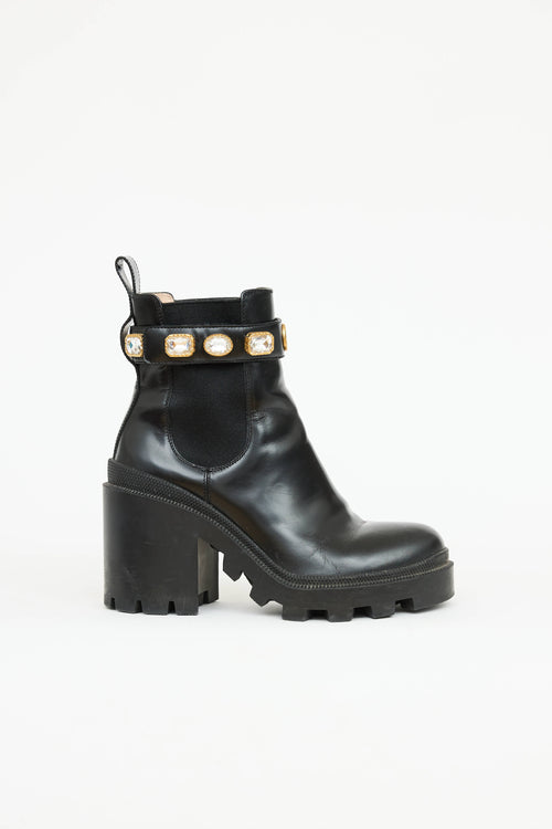 Gucci Crystal Combat Boot