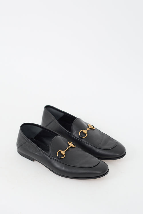 Gucci Black Leather Jordaan Loafer