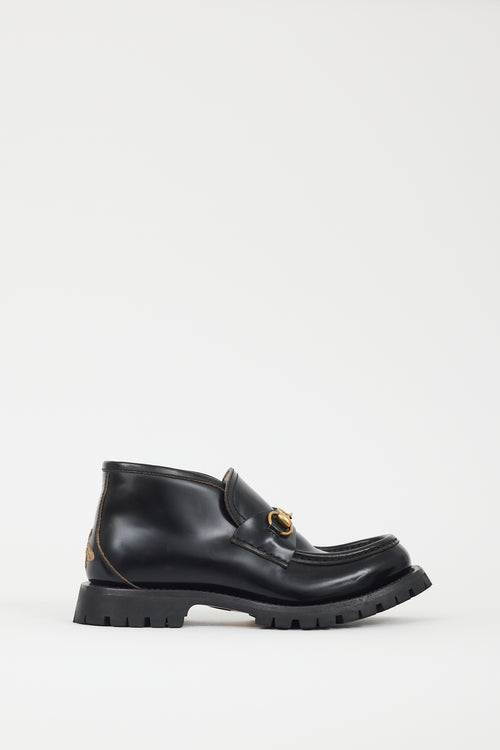 Gucci Black Leather Sylke Boot