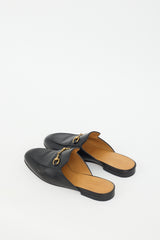 Gucci Black Leather Princetown Mule