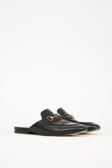 Gucci Black Leather Princetown Mule