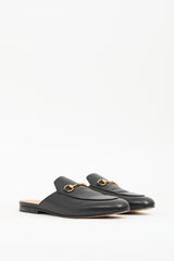 Gucci Black Leather Princetown Mule