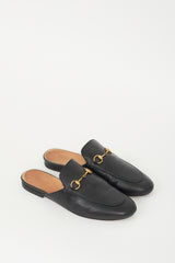 Gucci Black Leather Princetown Mule