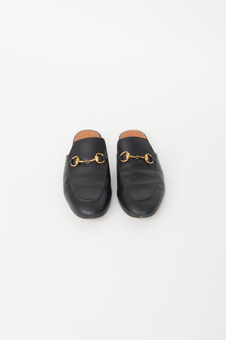Gucci Black Leather Princetown Slipper Loafer