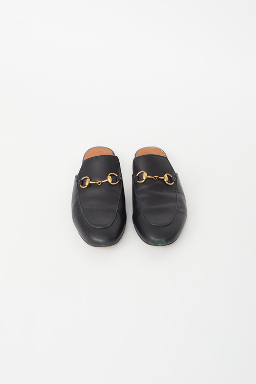 Gucci Black Leather Princetown Slipper Loafer