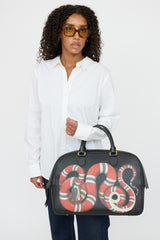 Gucci Leather Printed Duffle Bag