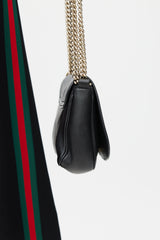 Gucci Black Leather Soho Flap Chain Shoulder Bag