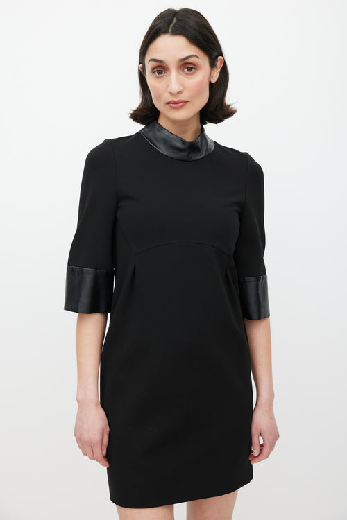 Gucci // Leather Trim Dress VSP Consignment Gucci // Leather Trim Dress VSP Consignment