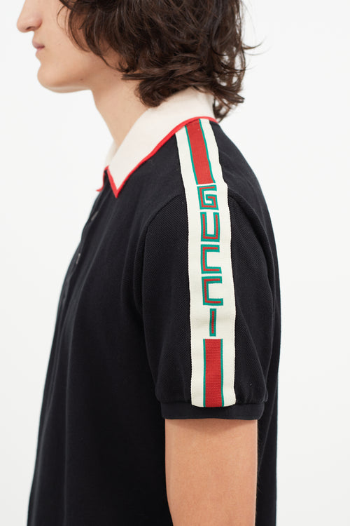 Gucci Black Logo Polo Shirt