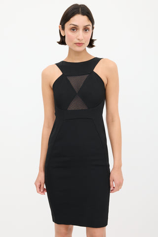 Gucci Black Mesh Buckle Dress