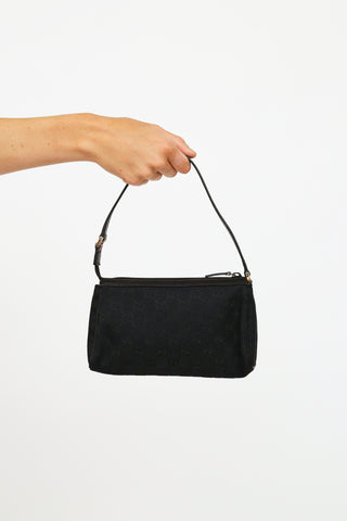 Gucci Black Canvas Abbey Bag