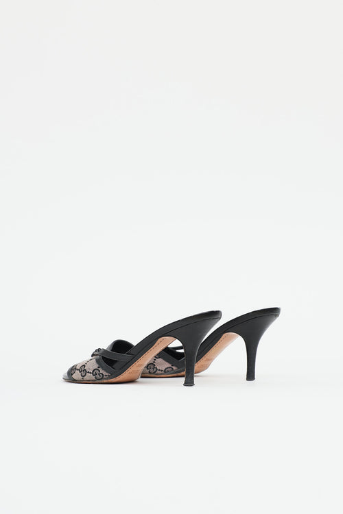 GucciGG Supreme Open Toe Heel