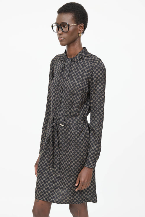 Gucci Silk Monogram Dress