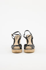 Gucci Patent Leather GG Espadrille Wedge