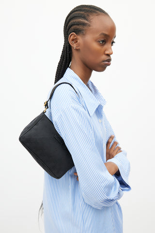 Gucci Black Monogram Mini Shoulder Bag