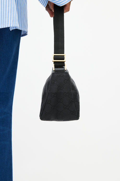 Gucci Black Monogram Mini Shoulder Bag