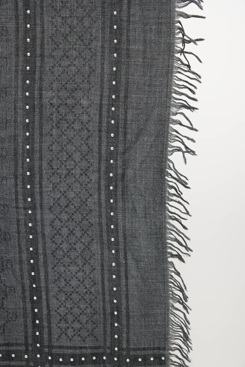 Gucci Guccissima Monogram & Stud Scarf