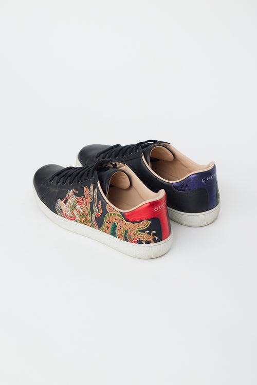 Gucci Black & Multi Ace Dragon Sneaker