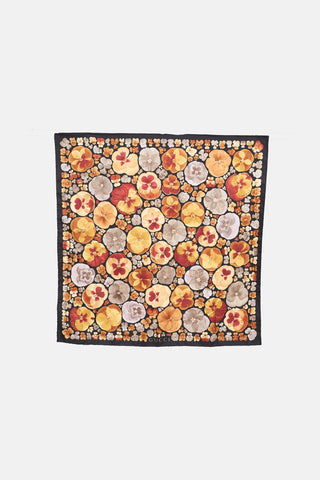 Gucci Pansy Floral Silk Scarf