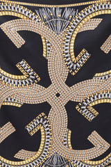 Gucci Black & Multi GG Link Printed Silk Scarf