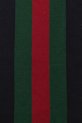 Gucci Black & Multicolour Wool Striped Scarf