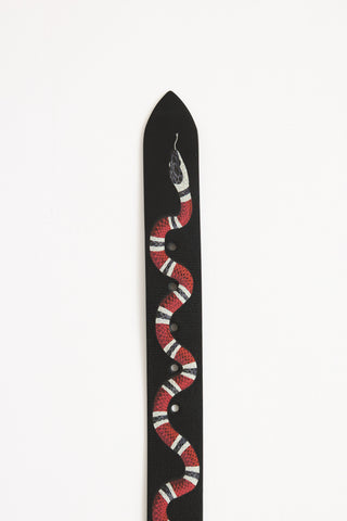Gucci Leather Printed Belt