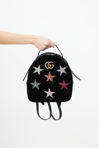 Gucci Black & Multi Star Gem GG Dome Backpack