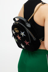 Gucci Black & Multi Star Gem GG Dome Backpack