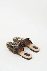 Gucci Black & Multi Studded Leather Princetown Mule