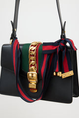Gucci Leather Sylvie Chain Link Bag