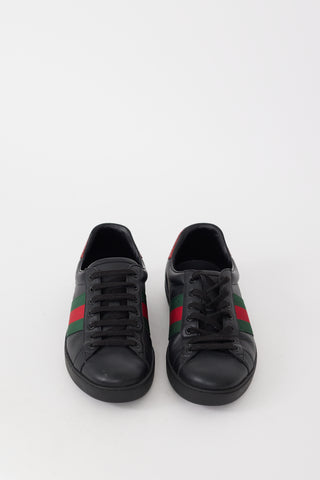 Gucci Black & Multicolour Leathe Ace Sneaker