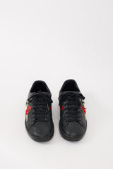 Gucci Black & Multicolour Leather Heart Ace Sneaker