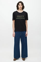 Gucci Black & Multicolour Logo T-Shirt