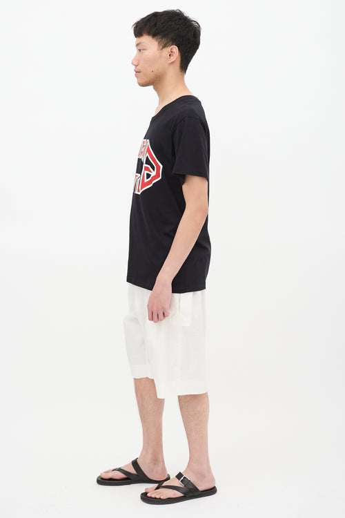 Gucci Black & Multicolour Metal Logo T-Shirt