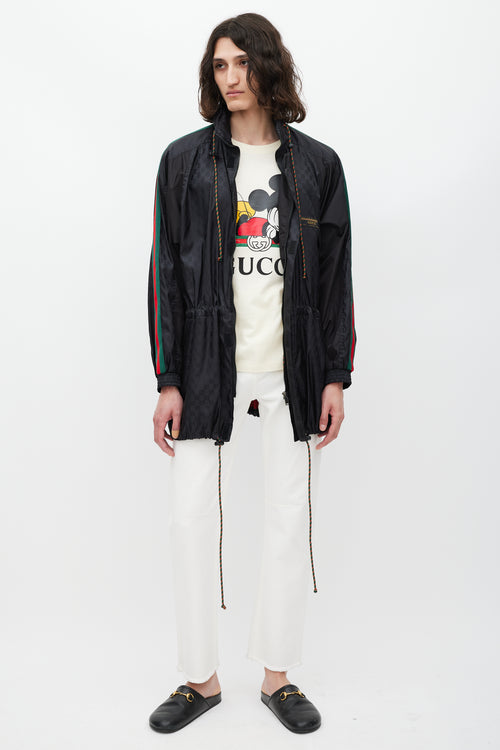Gucci Black & Multicolour Nylon Monogram Jacket