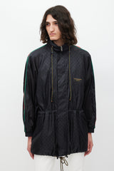Gucci Black & Multicolour Nylon Monogram Jacket