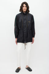 Gucci Black & Multicolour Nylon Monogram Jacket