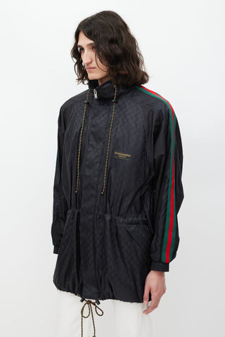 Gucci Black & Multicolour Nylon Monogram Jacket
