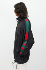 Gucci Black & Multicolour Nylon Monogram Jacket